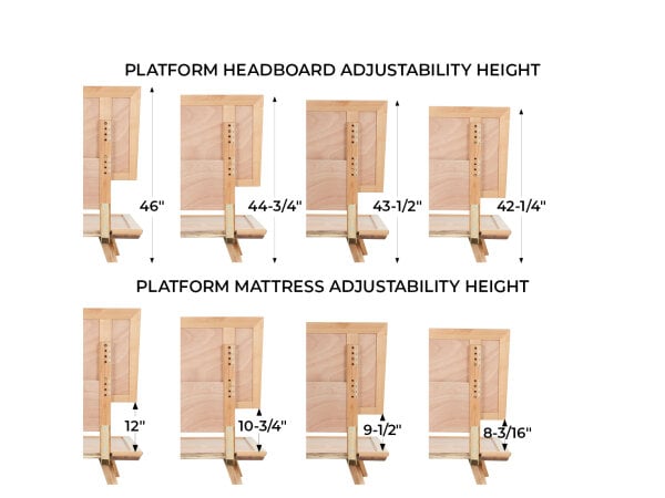 Whittier Addison Platform Adjustable Bed Beds Whittier Wood 3