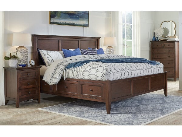AAmerica Westlake Bed in Cherry Brown Beds A-America