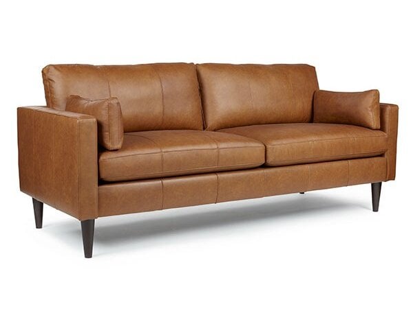 Best Trafton Leather Sofa Sofas Best Home Furnishings 3
