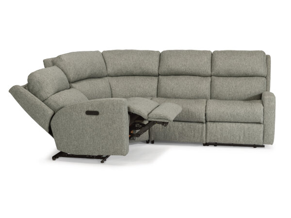Flexsteel Catalina Power Reclining Sectional Sectionals Customizable 3