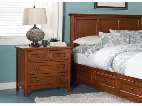 Whittier McKenzie 4‑Drawer Nightstand (Cherry) Nightstands Customizable 3
