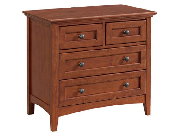 Whittier McKenzie 4‑Drawer Nightstand (Cherry) Nightstands Customizable