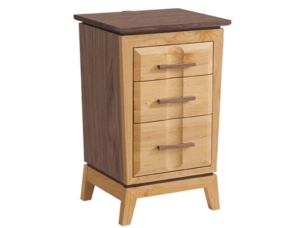 Whittier Addison Small 3‑Drawer Nightstand Nightstands Customizable