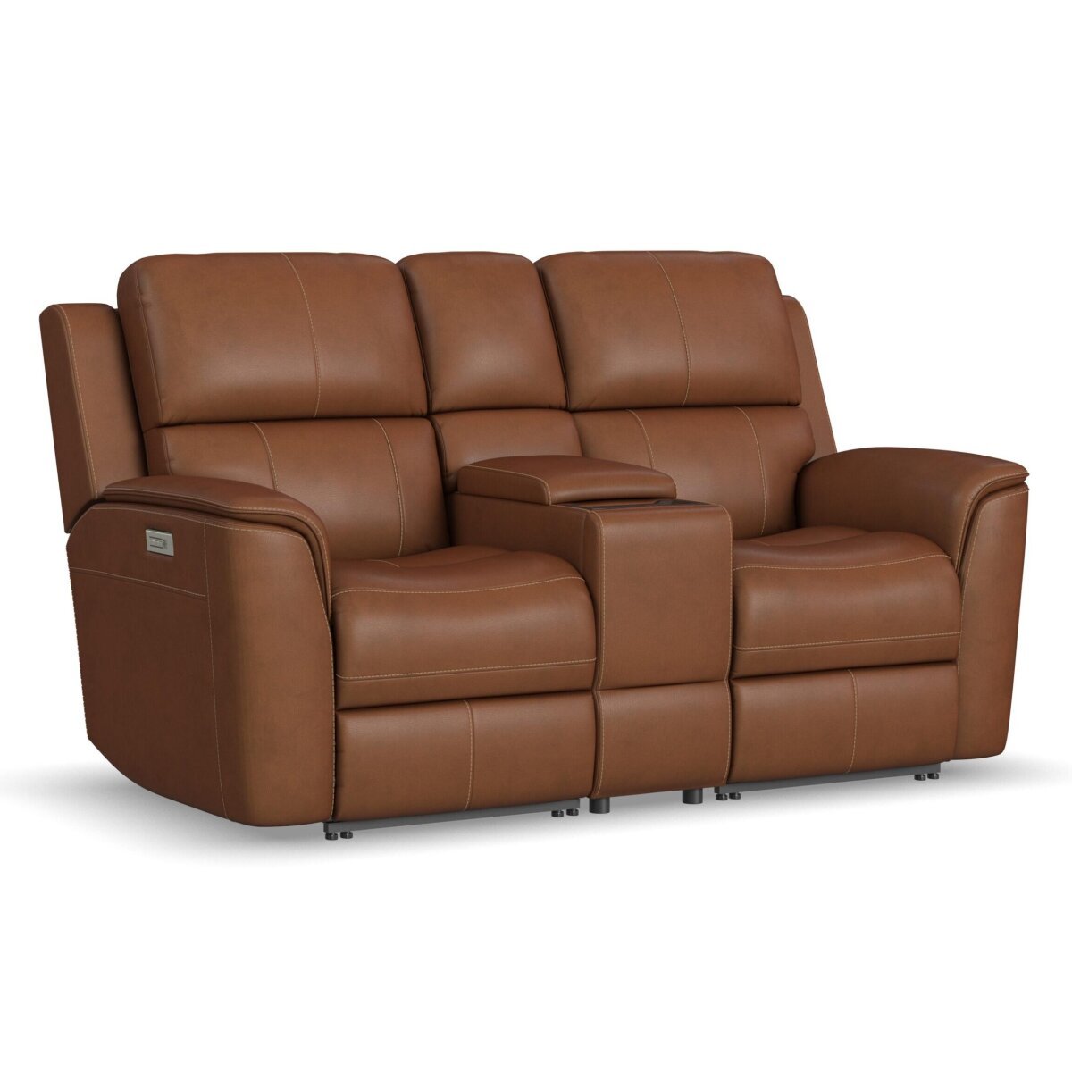Fexsteel Henry Power Reclining Loveseat with Console Loveseats Customizable
