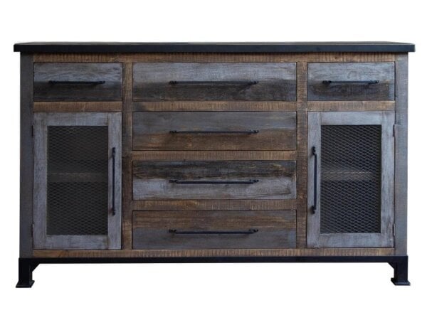 IFD Antique Gray Buffet Dining Storage International Furniture Direct IFD Antique Gray Buffet Dining Storage International Furniture Direct