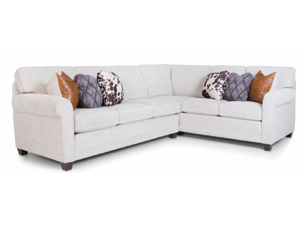 366 Rolled Arm Sectional Sectionals Customizable