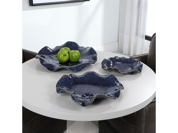 Uttermost Abella Blue Ceramic Wall Decor - Image 4
