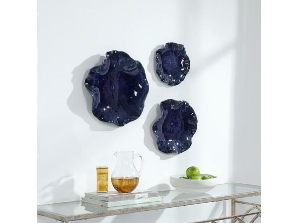 Uttermost Abella Blue Ceramic Wall Decor - Image 5