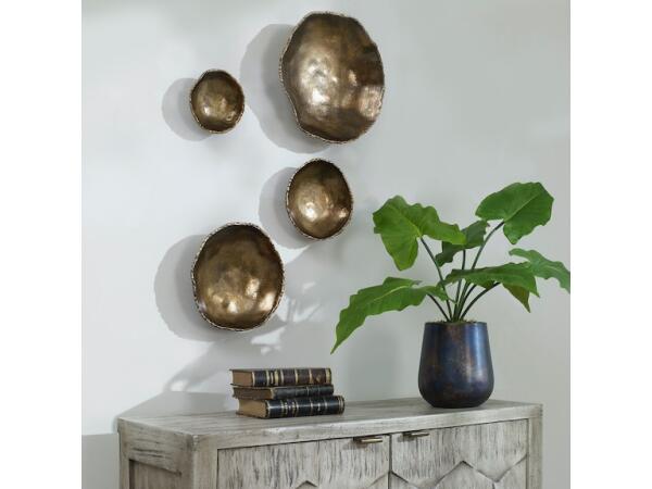 Uttermost Lucky Coins Brass Wall Bowls - Image 4