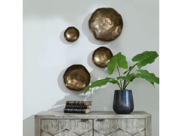 Uttermost Lucky Coins Brass Wall Bowls - Image 5