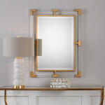 Uttermost Balkan Modern Gold Wall Mirror - Image 3