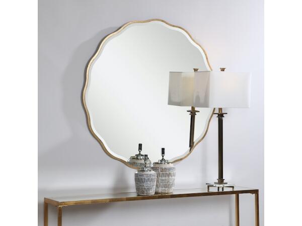 Uttermost Aneta Round Mirror - Gold - Image 3