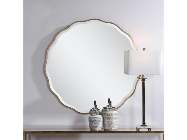 Uttermost Aneta Round Mirror - Gold - Image 5
