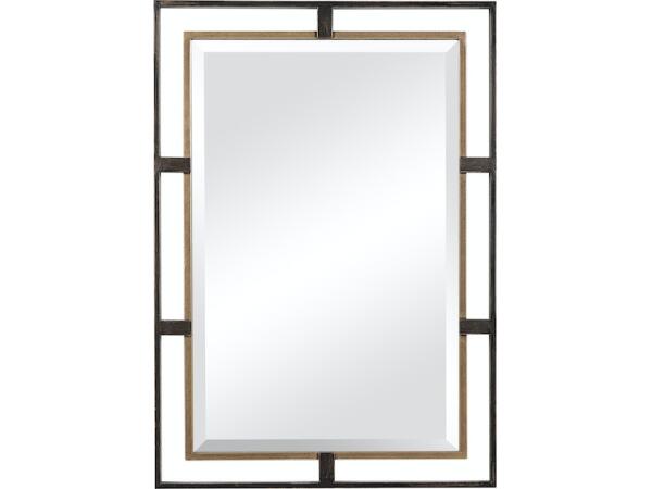 Carrizo Gold and Bronze Rectangle Mirror Mirrors Uttermost