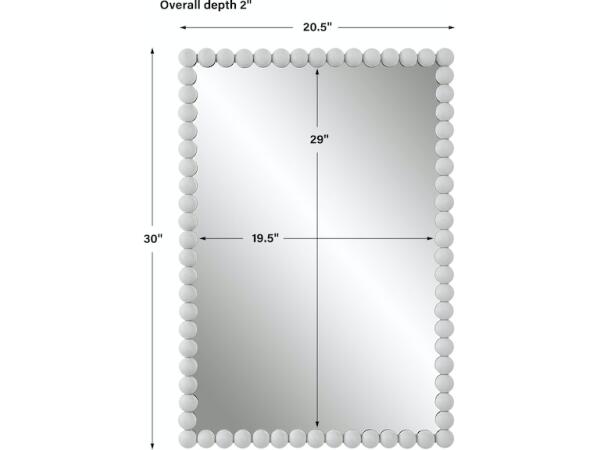 Uttermost Serna White Vanity Mirror - Image 3