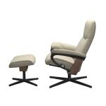 Stressless® Consul (L) Cross Base Recliner with Ottoman Recliners Stressless 6