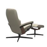 Stressless® Consul (L) Cross Base Recliner with Ottoman Recliners Stressless 8