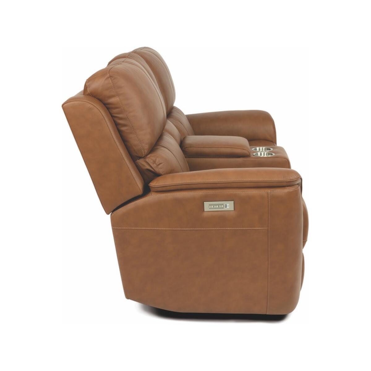 Fexsteel Henry Power Reclining Loveseat with Console Loveseats Customizable 4