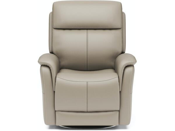 View Swivel Power Recliner with Power Headrest and Lumbar Recliners Customizable