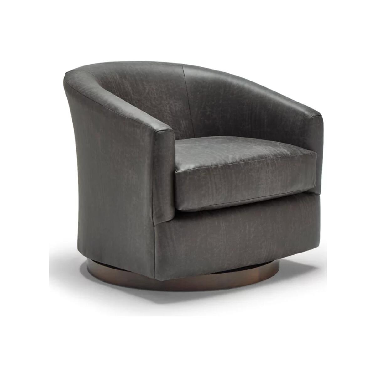 Best Ennely Swivel Barrel Chair Chairs Best Home Furnishings 2