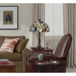 Tiffany 23 inch 60 watt Dark Bronze Table Lamp - Image 2