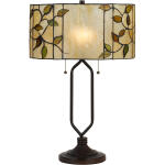 Tiffany 23 inch 60 watt Matt Black Table Lamp