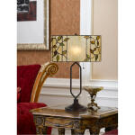 Tiffany 23 inch 60 watt Matt Black Table Lamp - Image 2