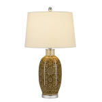 3 Way Olive Ceramic Table Lamp - Image 3