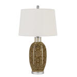 3 Way Olive Ceramic Table Lamp