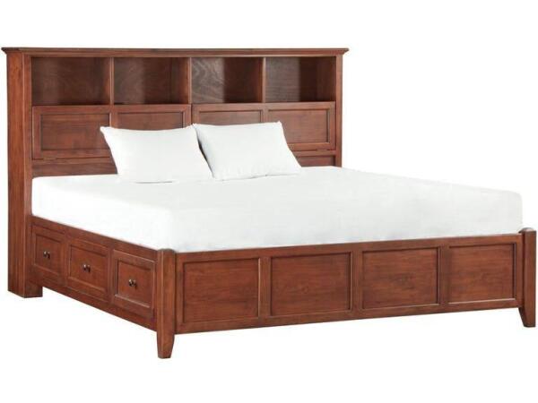 Whittier McKenzie Cherry Bookcase Bed Beds Whittier Wood