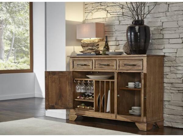 Bennett Smoky Quartz Server Dining Storage A-America 3