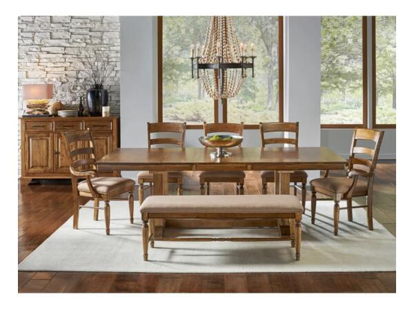 Bennett Rectangular Trestle Dining Table Dining Sets A-America 3