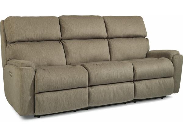 Flexsteel Rio Power Reclining Sofa with Power Headrests Sofas Customizable