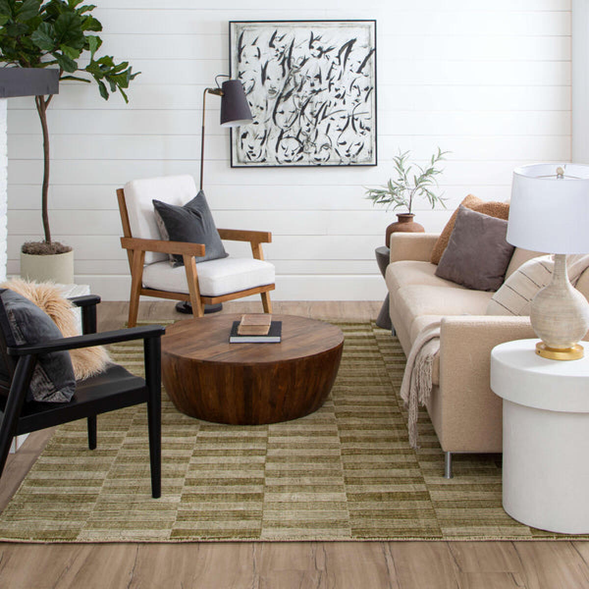 Broken Stripe Moss Rugs Karastan Rugs 2