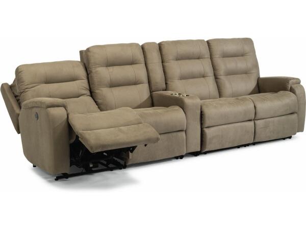 Flexsteel Arlo Power Reclining Sectional Sectionals Customizable