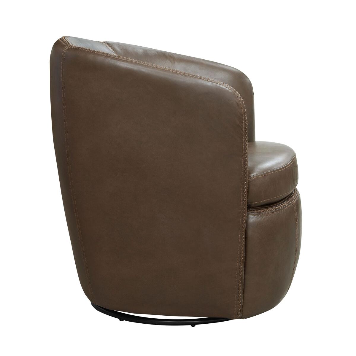 Barolo Vintage Brown Swivel Club Chair Recliners Parker House 3