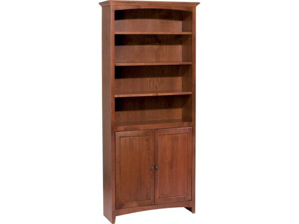 GAC 72” H X 30” W McKenzie Alder Bookcase With Doors Bookcases Customizable