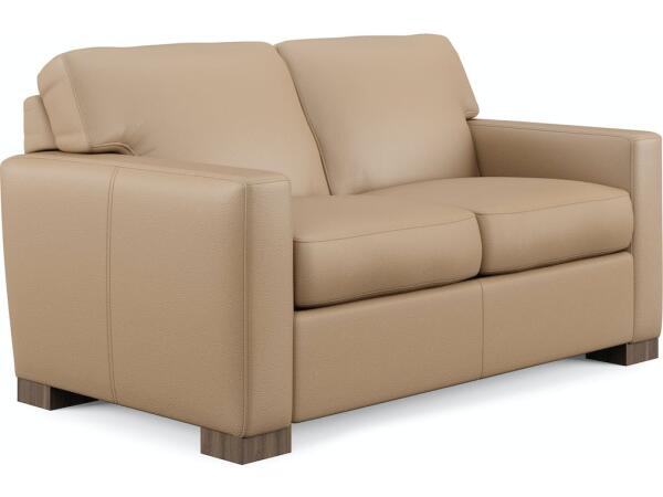 Flexsteel Bryant Leather Loveseat Loveseats Customizable