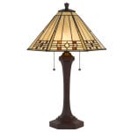 Cal Lighting Tiffany Table Lamp - Matte Black