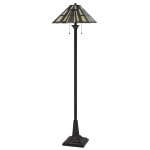 Cal Lighting Tiffany Floor Lamp - Dark Bronze - Image 2